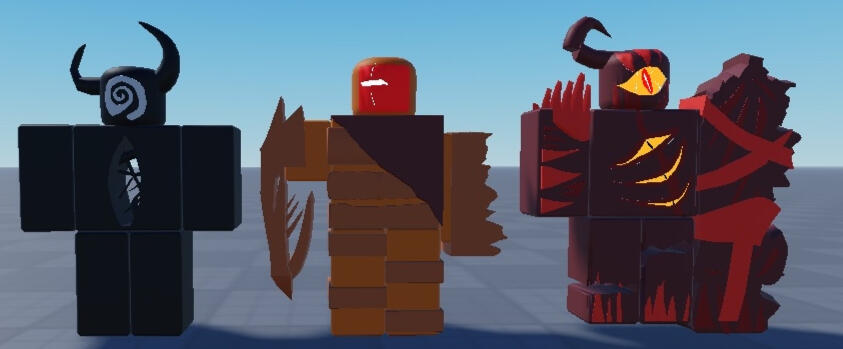 3 character models
